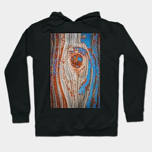 Red and Blue Wood Abstract Hoodie